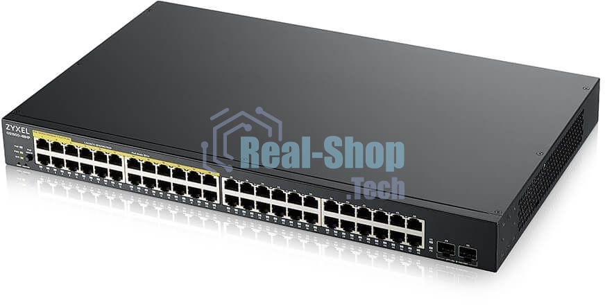 Kоммутатор Zyxel GS1900-48HPv2 Smart L2 PoE + switch, rack 19 