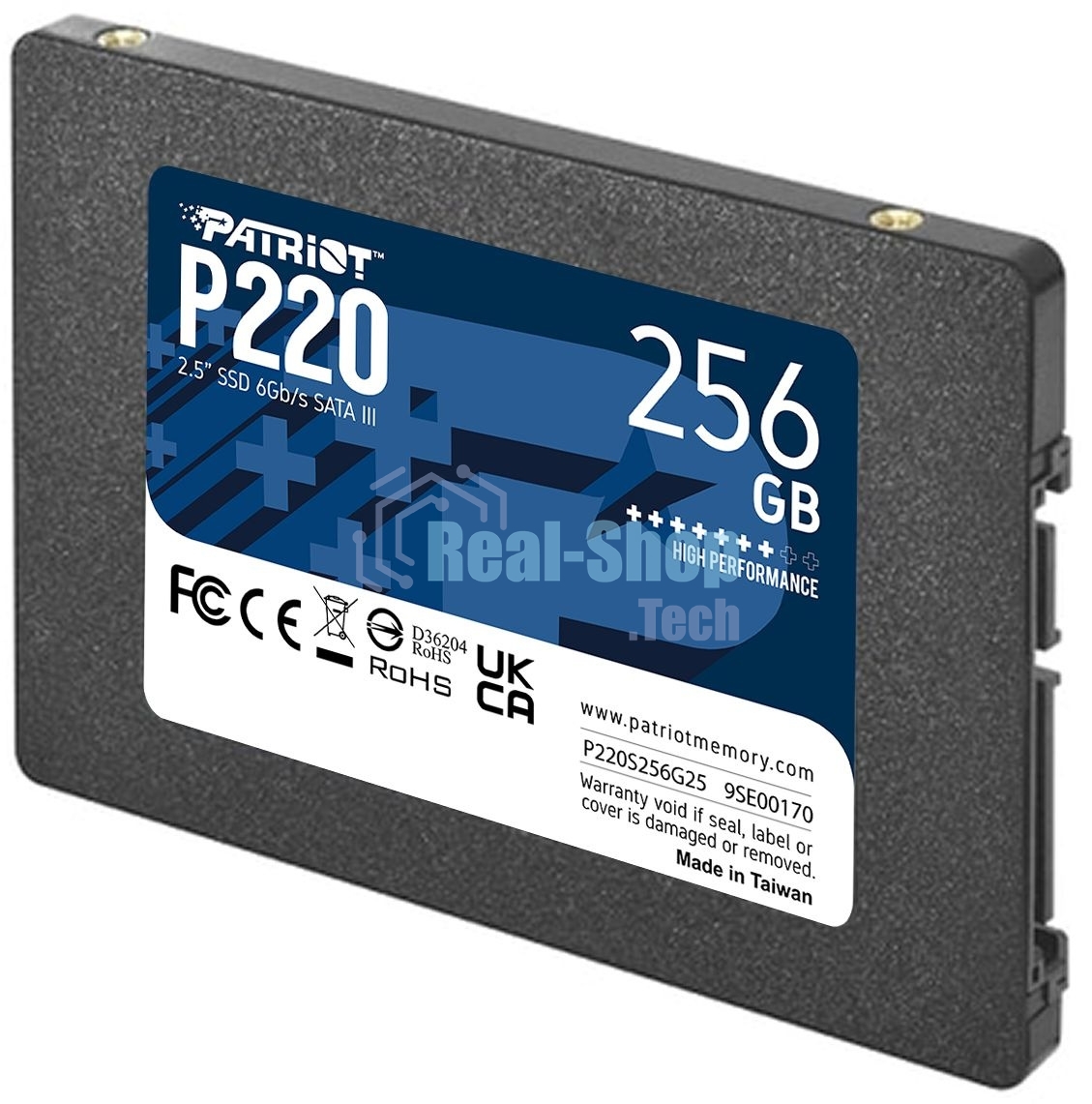 Накопитель SSD Patriot P220, 256Gb, SATA-III, 2.5