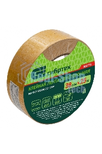 Лента клейкая двусторонняя Сибртех, 38мм х 25м, на тканевой основе