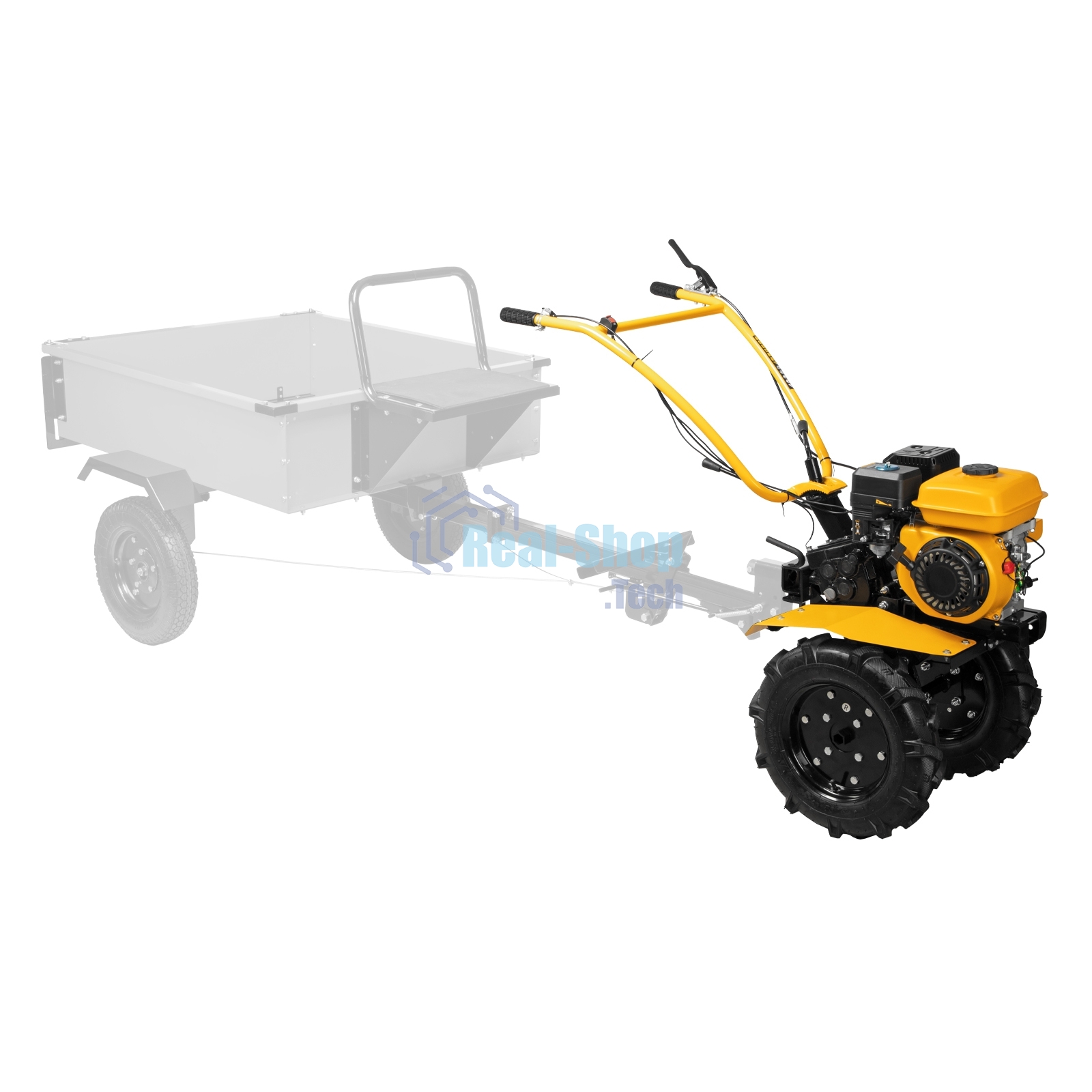 Мотоблок Denzel DPT-270S, 7 л.с., ремен.сцеп, фрез 3х4, ШОМ, передачи 2В/1Н