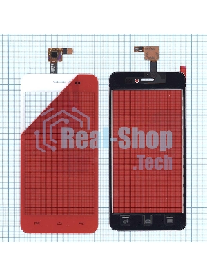 Сенсорное стекло (тачскрин) для Explay Craft, белое