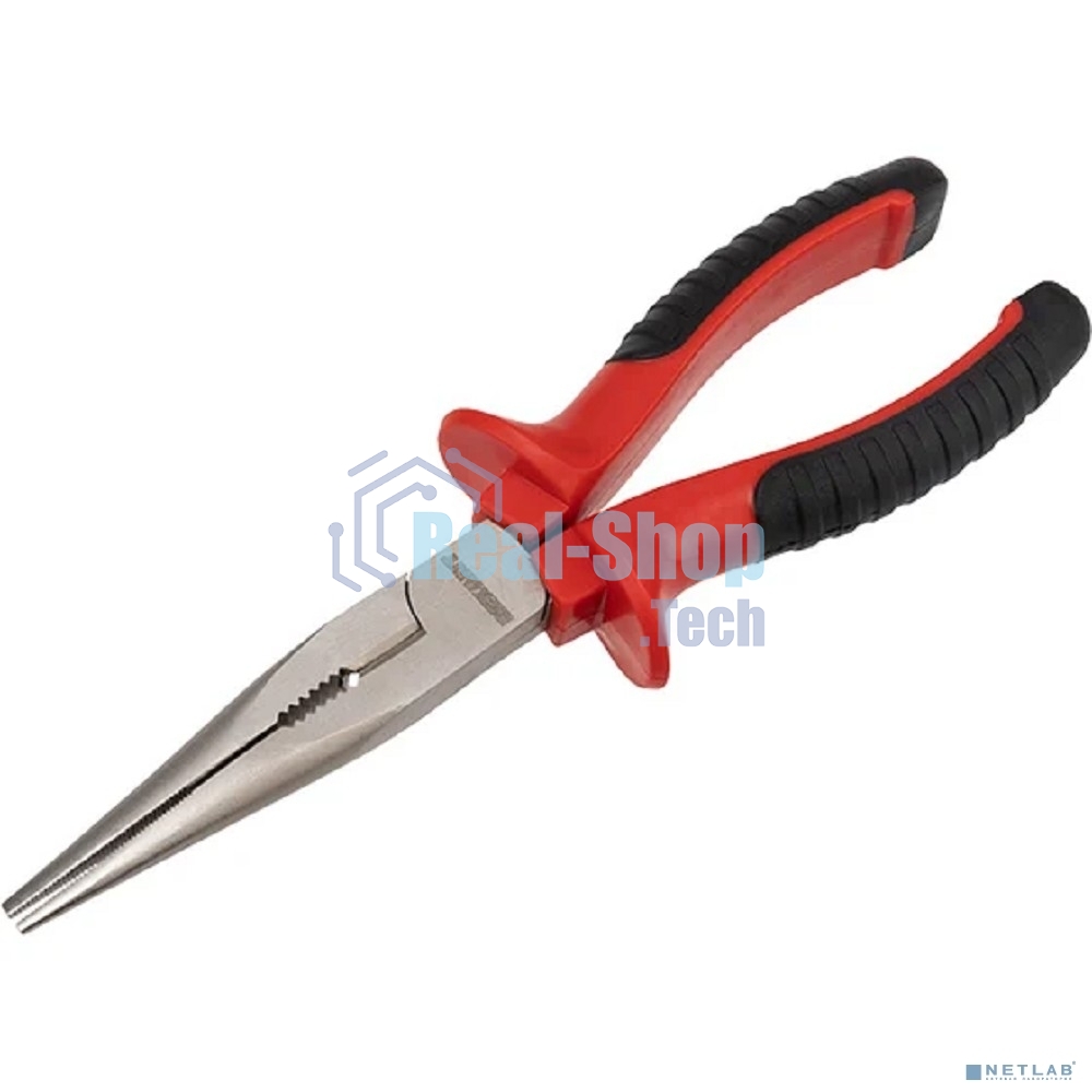 Тонкогубцы Rexant 200 мм никелированные, двухкомпонентные рукоятки