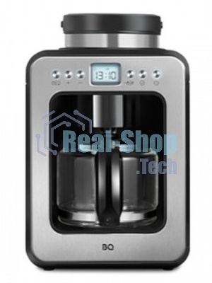 Кофеварка капельная BQ CM7001 серебристый/черный, исп. кофе - молотый/зерновой, 0.6 л, 600 Вт