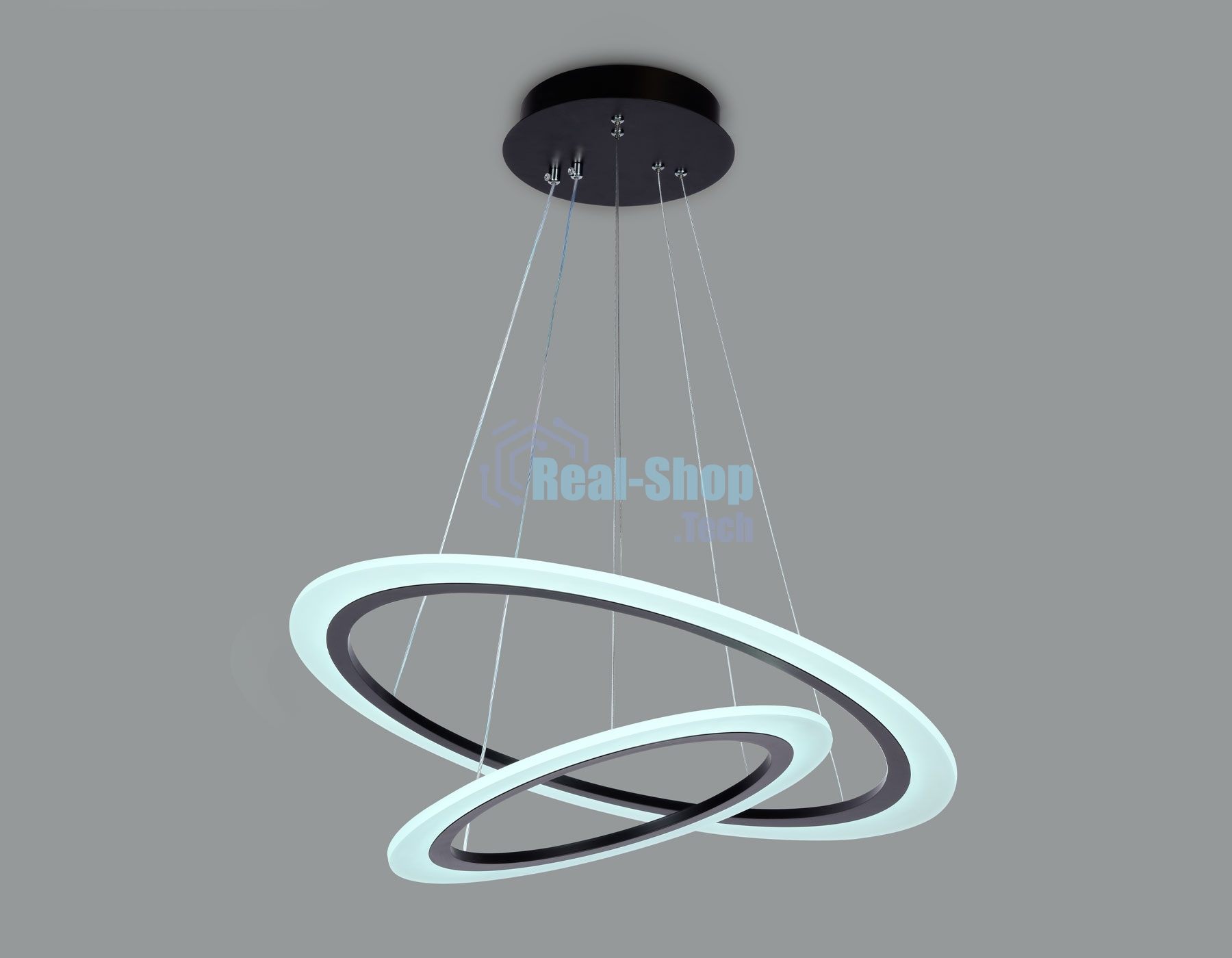 Светильник Ambrella light FA4357/2 BK черный 78W 3000K/4200K/6400K D580*670 (ПДУ РАДИО 2.4G)