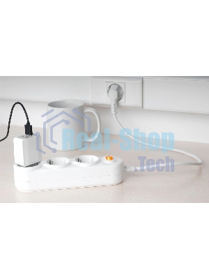 Удлинитель Power Cube PC 5 м 3р с/з, с выкл. 16А PC-1-5М (коробка) (3*1,5 мм2)