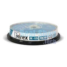 Диск CD-RW Mirex 700 Mb, 12х, Cake Box (10), (10/300)