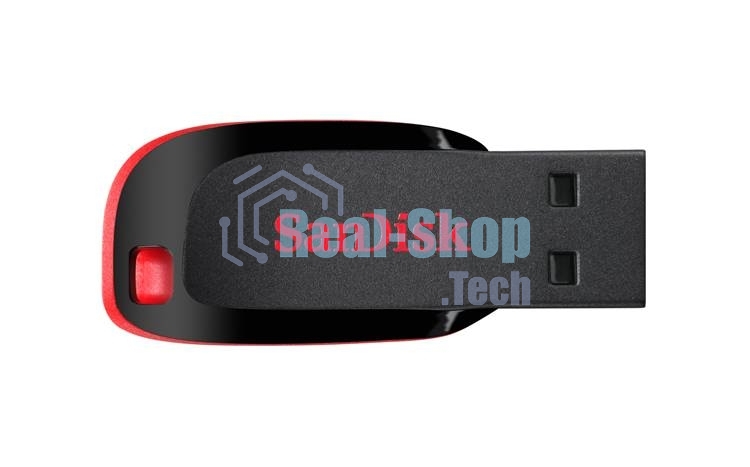 Флешка USB Sandisk CZ50 Cruzer Blade (SDCZ50-016G-B35), 16Gb, USB 2.0, R/W 15/4, черный/красный