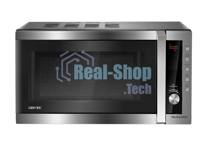 Микроволновая печь Centek CT-1582 нержавеющая сталь, 20 л, 700 Вт, переключатели - поворотный механизм/кнопки