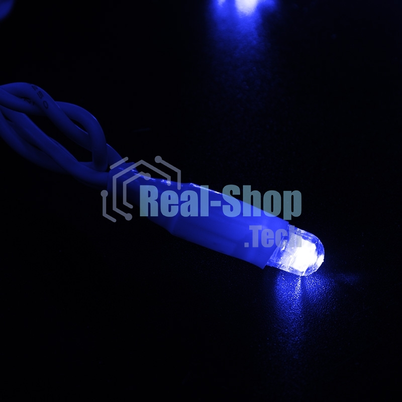 Гирлянда Neon-night Нить 10м, с эффектом мерцания, белый ПВХ, 24В, синий