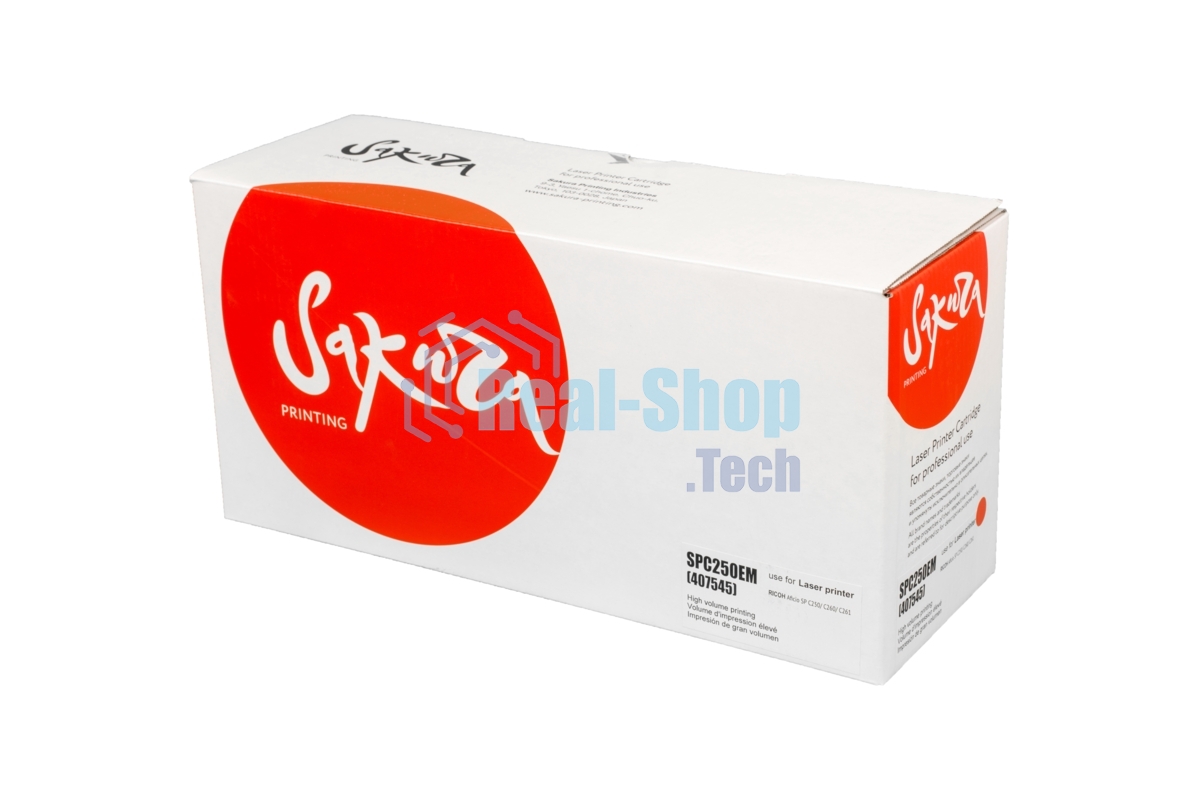 Тонер-туба Sakura SPC250EM (407545) для Ricoh Aficio SP C250/C260/C261, пурпурный, 1600 к.