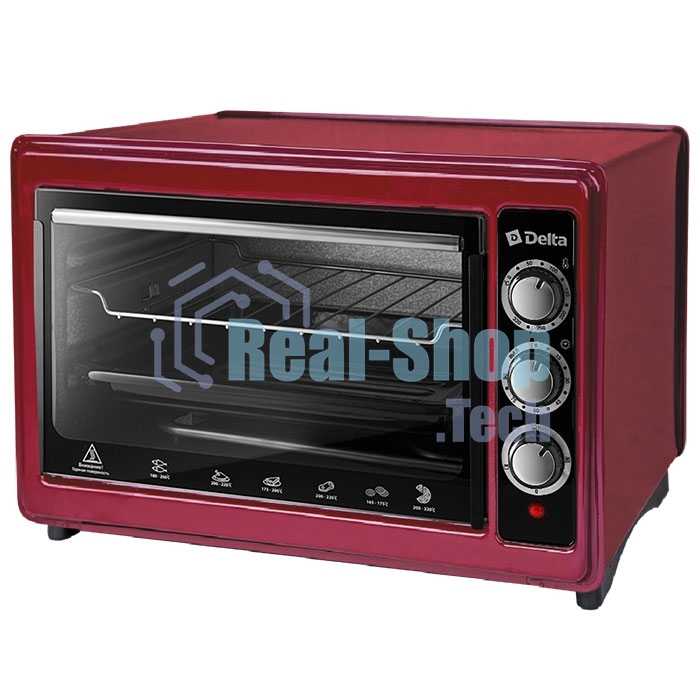 Мини-печь Delta D-0123 бордовая