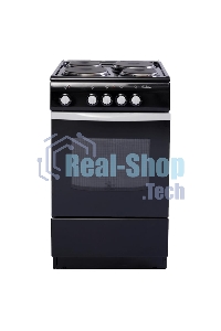 Плита электрическая De Luxe 5004.12э черный, конфорок 4 шт, духовка 46 л, 50 см x 85 см x 50 см