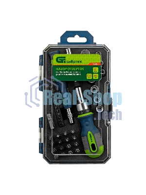 Отвертки Сибртех реверсивные с набором бит и торцевыми головками, 41 шт