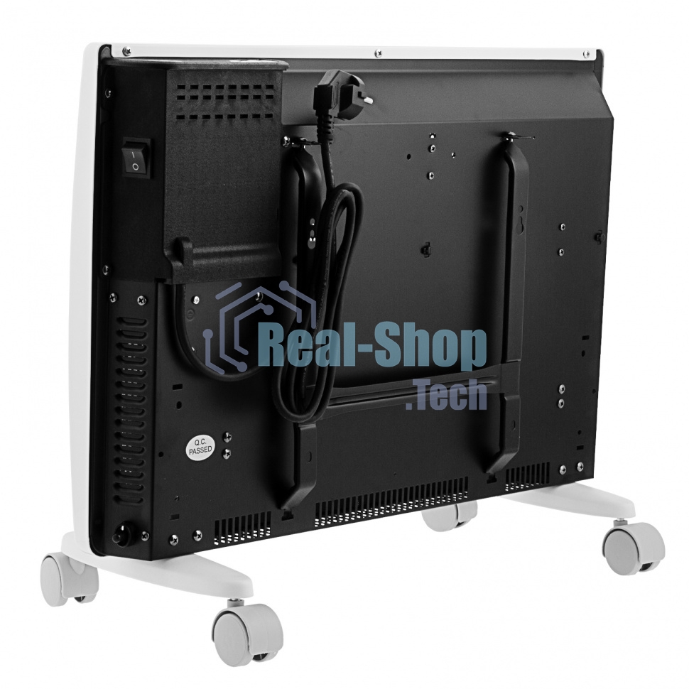 Конвектор гибридный Denzel HybridX-1500 белый, 1500 Вт, 25 м2, термостат, дисплей