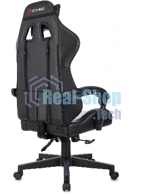 Кресло Zombie GAME TETRA черный/красный, экокожа, 120 кг, механизм качания