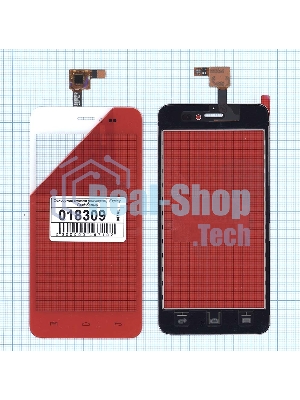 Сенсорное стекло (тачскрин) для Explay Craft, белое