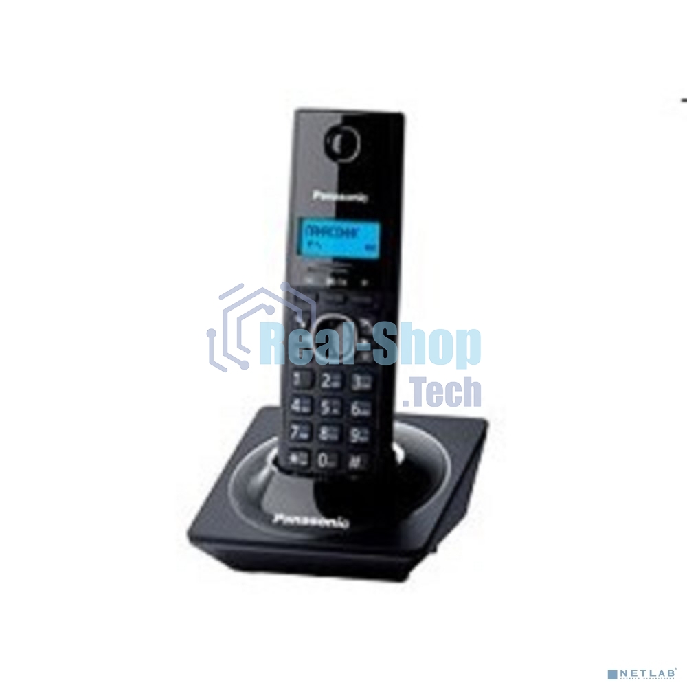 Телефон беспроводной (DECT) Panasonic KX-TG1711RUB черный АОН, Caller ID,12 мелодий звонка,подсветка дисплея,поиск трубки