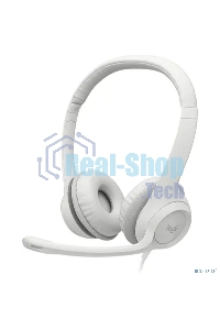 Гарнитура проводная с микрофоном Logitech H390 белый 1.9м накладные USB оголовье (981-001288)
