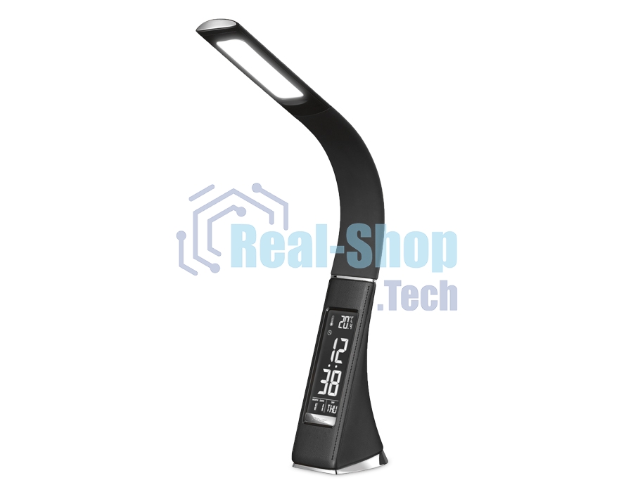 Светодиодная настольная лампа с дисплеем Ambrella light DE509 BK черный LED 3000-6400K 6W+LCD 2W