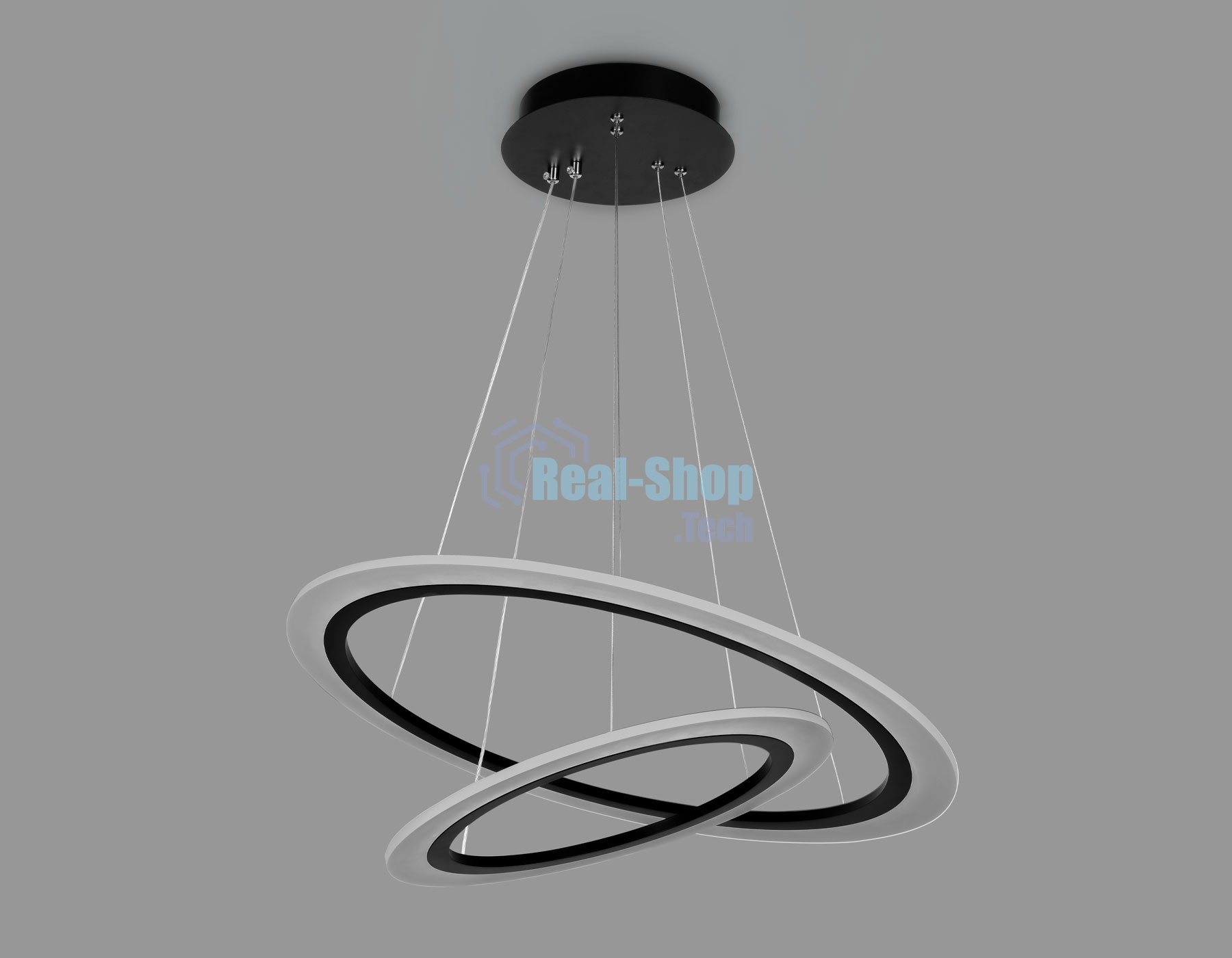 Светильник Ambrella light FA4357/2 BK черный 78W 3000K/4200K/6400K D580*670 (ПДУ РАДИО 2.4G)