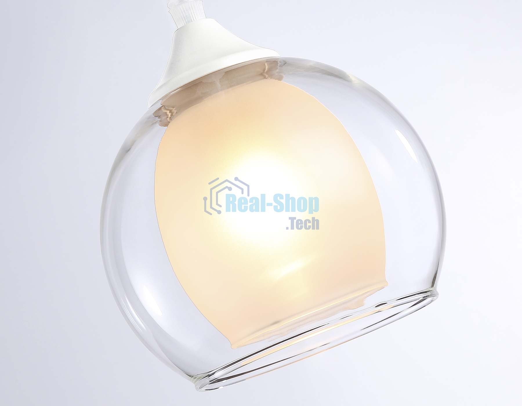 Светильник Ambrella light TR3538 WH/CL/FR белый/прозрачный/белый матовый E27 max 40W D130*800