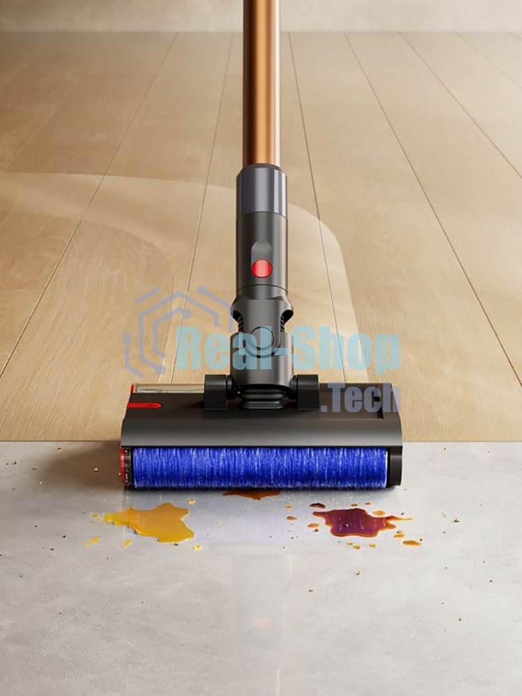 Пылесос вертикальный Dyson Pencil Wash оранжевый, питание от аккумулятора, 50 Вт, уборка влажная, пылесборник 0.34 л
