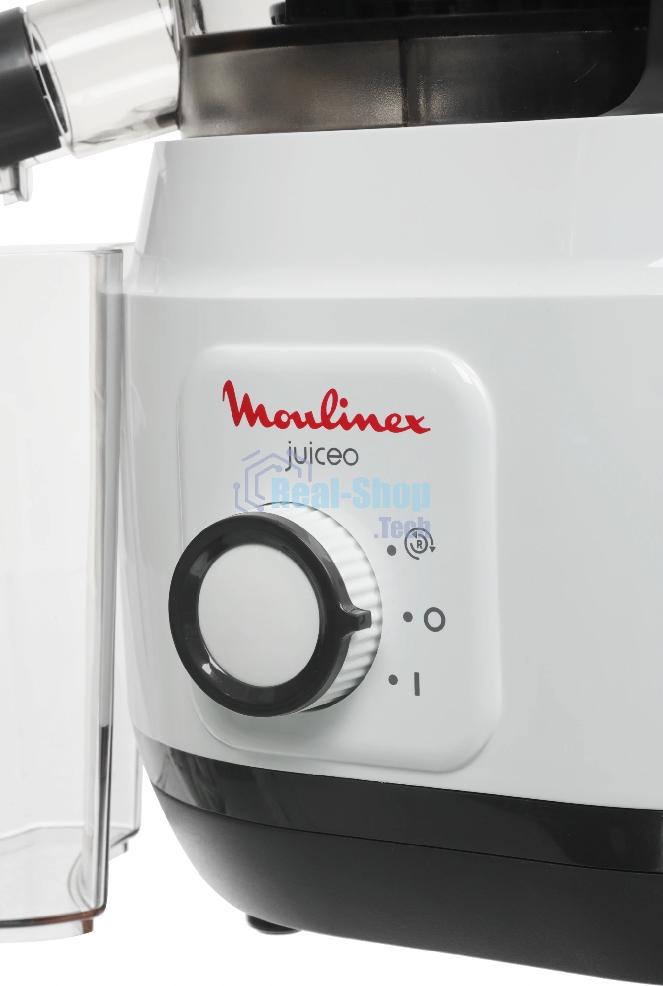 Соковыжималка Moulinex ZU150110 белый/черный, шнековая вертикальная, 150 Вт, 800 мл, электронное, реверс