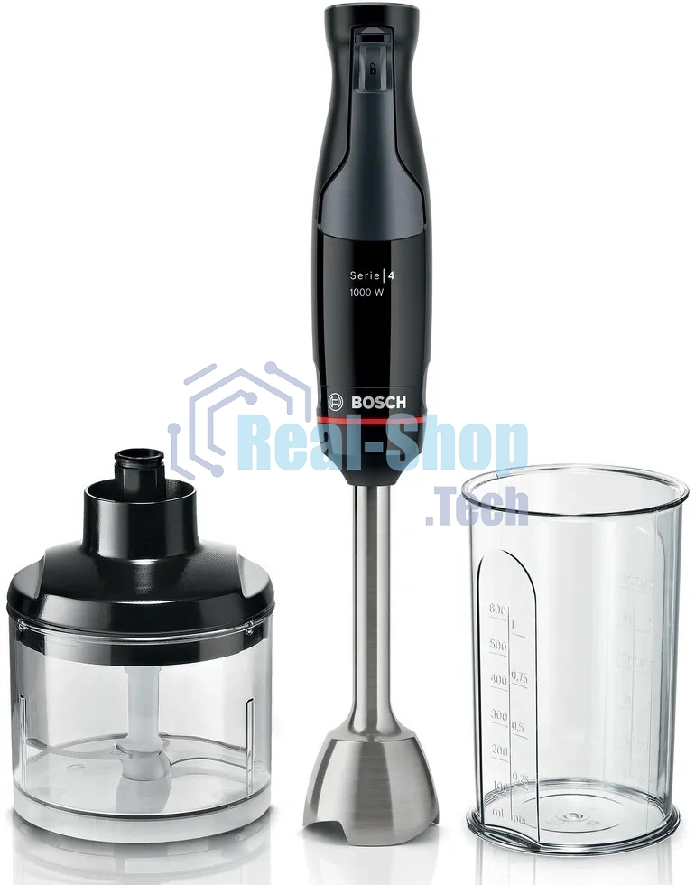 Блендер погружной Bosch MSM4B620 черный, 1000 Вт, плавная регулировка
