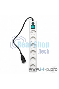 Сетевой фильтр Гарнизон ЕНW-0 0,5 м 6 розеток белый для UPS 