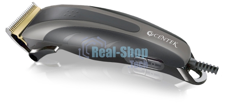 Машинка для стрижки Centek CT-2110 (черный/золотой) титановые ножи, прорезиненный корпус