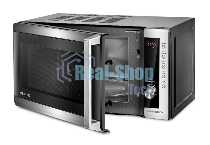 Микроволновая печь Centek CT-1582 нержавеющая сталь, 20 л, 700 Вт, переключатели - поворотный механизм/кнопки