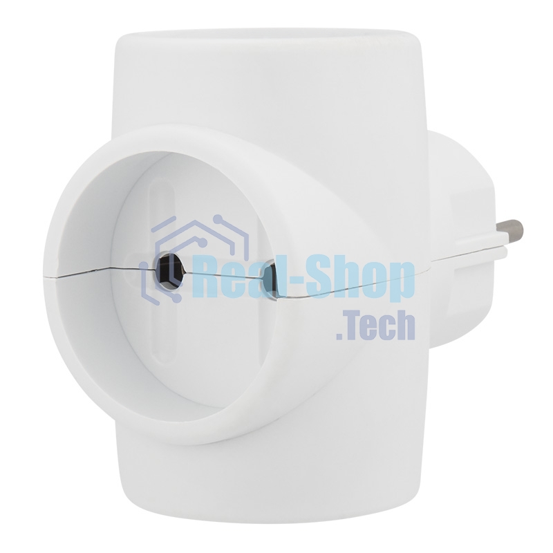 Тройник электрический Rexant без заземления 220 В, 6A