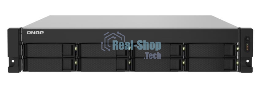 Сетевое хранилище без дисков SMB QNAP TS-832PXU-4G 8-Bay AL324 quad-core 1.7 GHz 2U rackmount NAS, 4Gb DDR4 UDIMM RAM (max 1x16Gb), SATA 6Gb/s, 2x 10GbE SFP+ LAN, 2x2.5 GbE LAN, 1x PCIe Gen2 x2 slot. W/o RAIL-B02