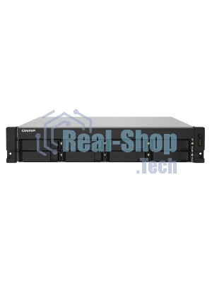 Сетевое хранилище без дисков SMB QNAP TS-832PXU-4G 8-Bay AL324 quad-core 1.7 GHz 2U rackmount NAS, 4Gb DDR4 UDIMM RAM (max 1x16Gb), SATA 6Gb/s, 2x 10GbE SFP+ LAN, 2x2.5 GbE LAN, 1x PCIe Gen2 x2 slot. W/o RAIL-B02
