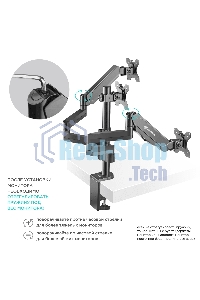 Кронштейн (держатель) ONKRON G280 для трех мониторов 13