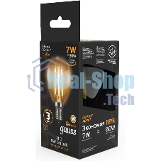 Лампа светодиодная Filament Шар E14 7Вт 2700К Gauss 105801107