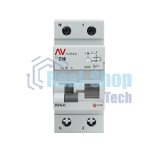 Выключатель автоматический дифференциального тока DVA-6 1п+N 10А C 30мА тип AC AVERES rcbo6-1pn-10C-30-ac-av EKF