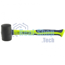 Киянка резиновая Сибртех, 450г., черная резина, фибергласовая рукоятка