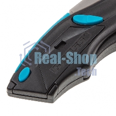 Нож Gross ремонтно-монтажный, трехкомп. рук-ка, авто выброс/возврат лезвия пистол типа,170мм, 5 з.л