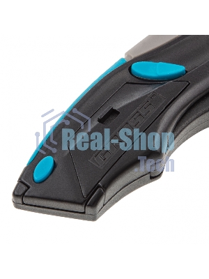 Нож Gross ремонтно-монтажный, трехкомп. рук-ка, авто выброс/возврат лезвия пистол типа,170мм, 5 з.л