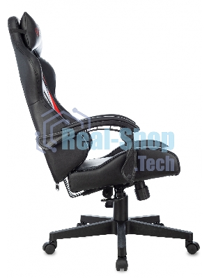 Кресло Zombie GAME TETRA черный/красный, экокожа, 120 кг, механизм качания