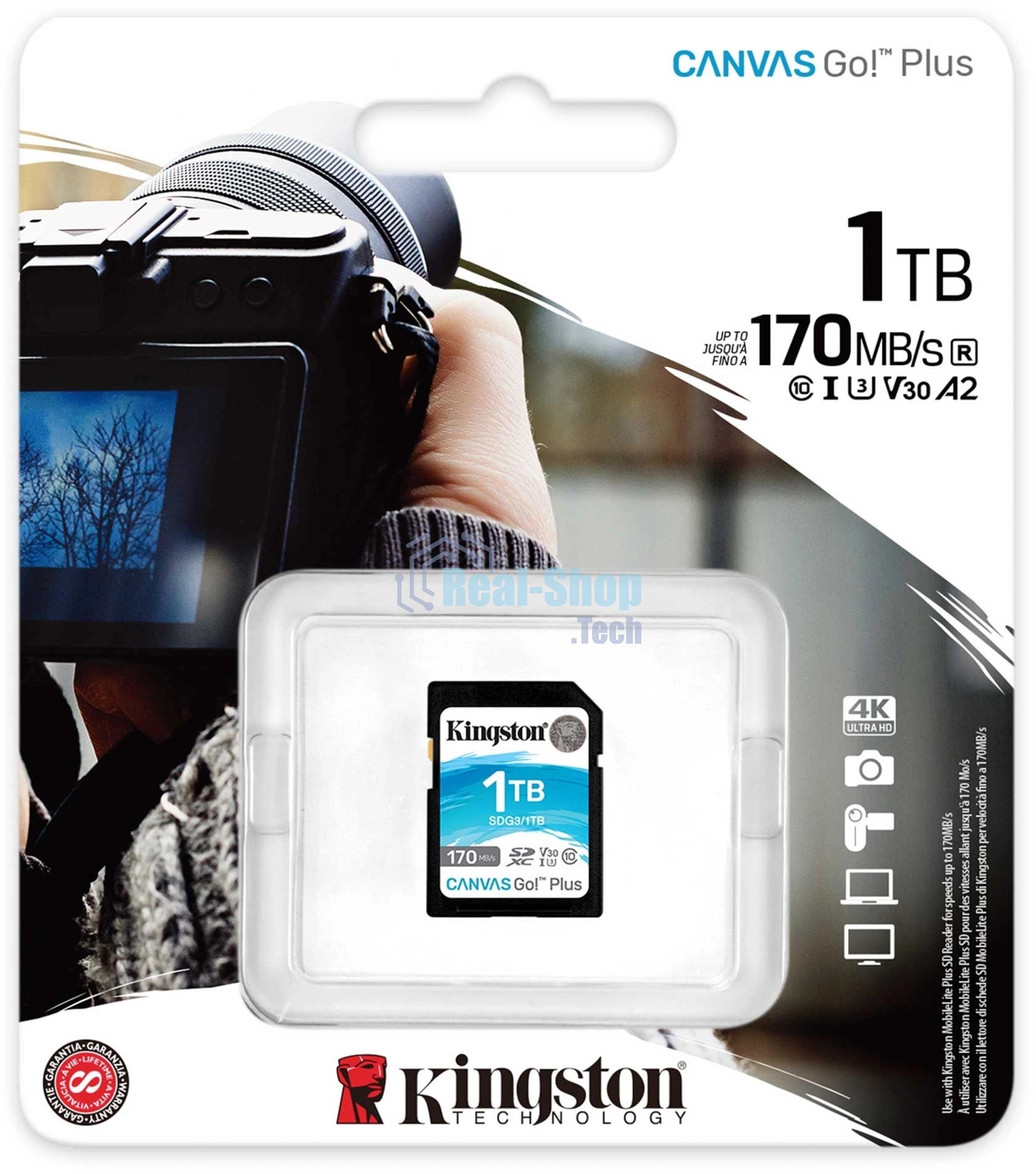 Флеш карта Kingston 1Tb SDXC Canvas Go Plus 170R C10 UHS-I U3 V30/Kingston 1Tb SDXC Canvas Go Plus 170R C10 UHS-I U3 V30