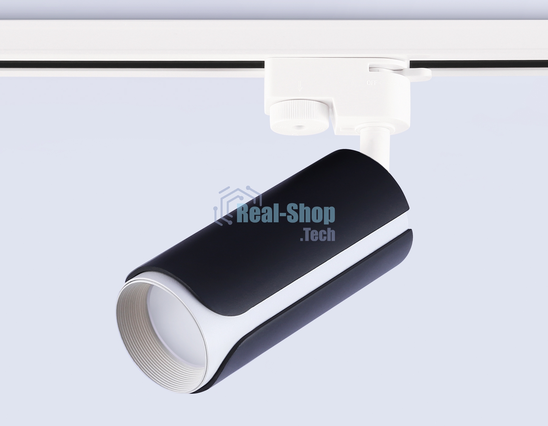 Трековый однофазный светильник Ambrella light GL5155 BK/WH черный/белый GU10 D58*130