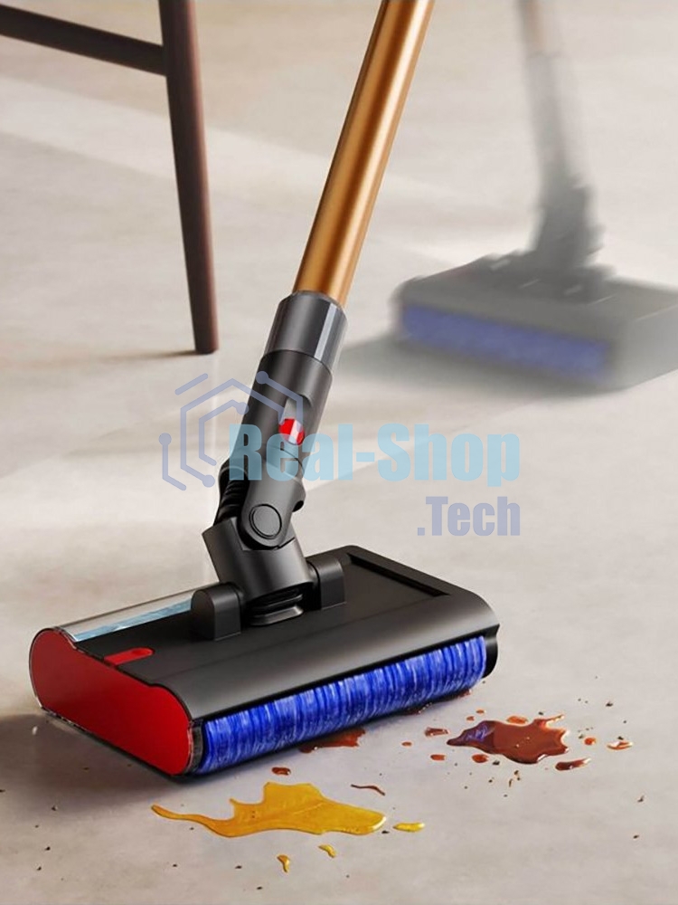 Пылесос вертикальный Dyson Pencil Wash оранжевый, питание от аккумулятора, 50 Вт, уборка влажная, пылесборник 0.34 л