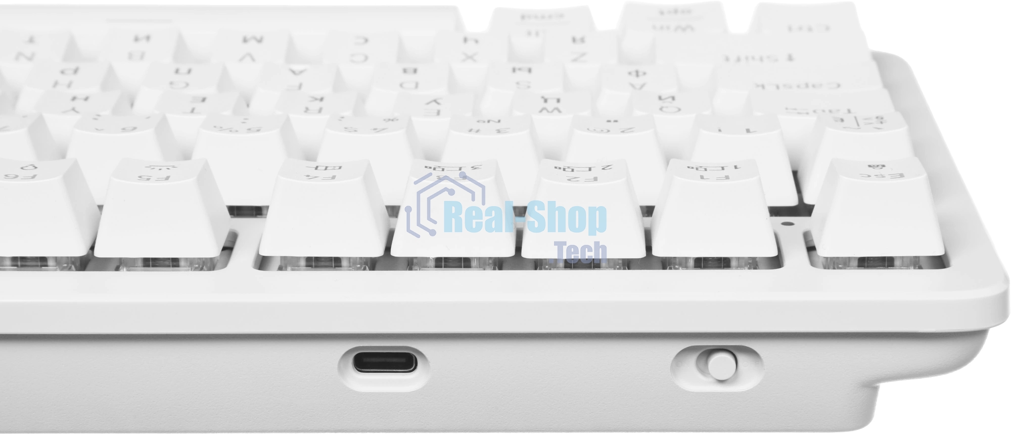 Клавиатура Logitech K868 гибридная, USB Type-A, Bluetooth, радиоканал, белый