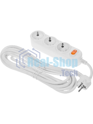 Удлинитель Power Cube PC 5 м 3р с/з, с выкл. 16А PC-1-5М (коробка) (3*1,5 мм2)