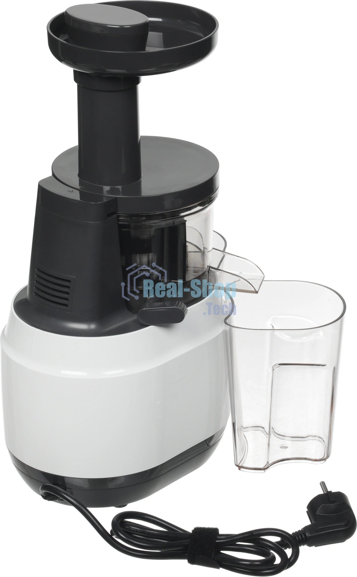 Соковыжималка Moulinex ZU150110 белый/черный, шнековая вертикальная, 150 Вт, 800 мл, электронное, реверс
