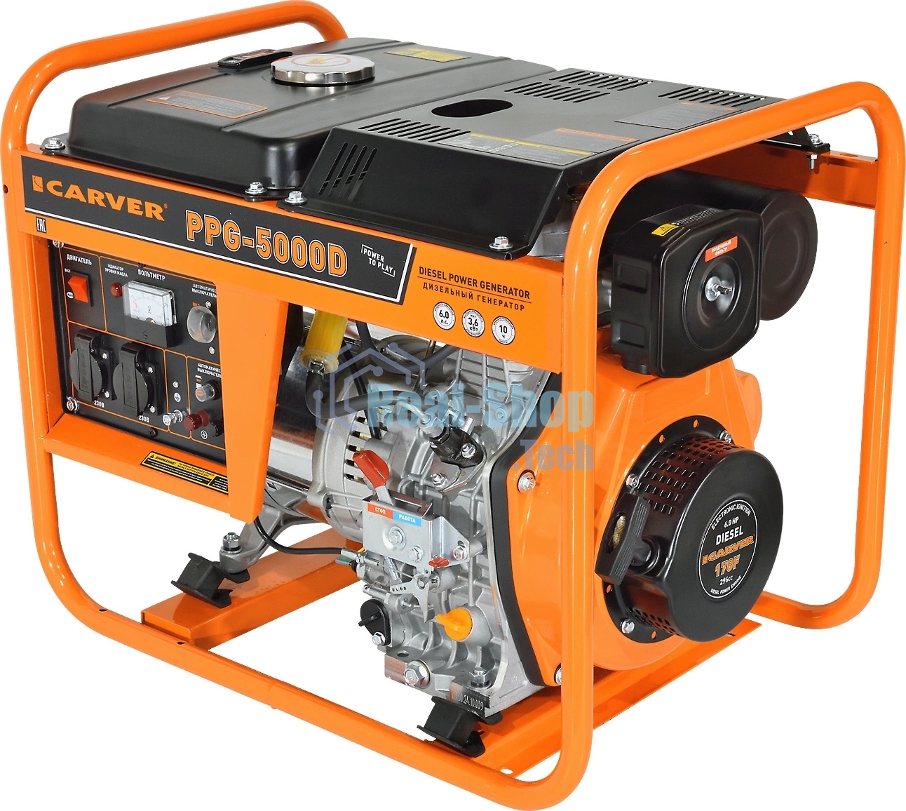 Генератор Carver PPG-5000D, 3.6 кВт