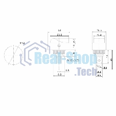 Выключатель клавишный Rexant 12V 20А (3с) ON-OFF черный ОВАЛ с красной LED подсветкой