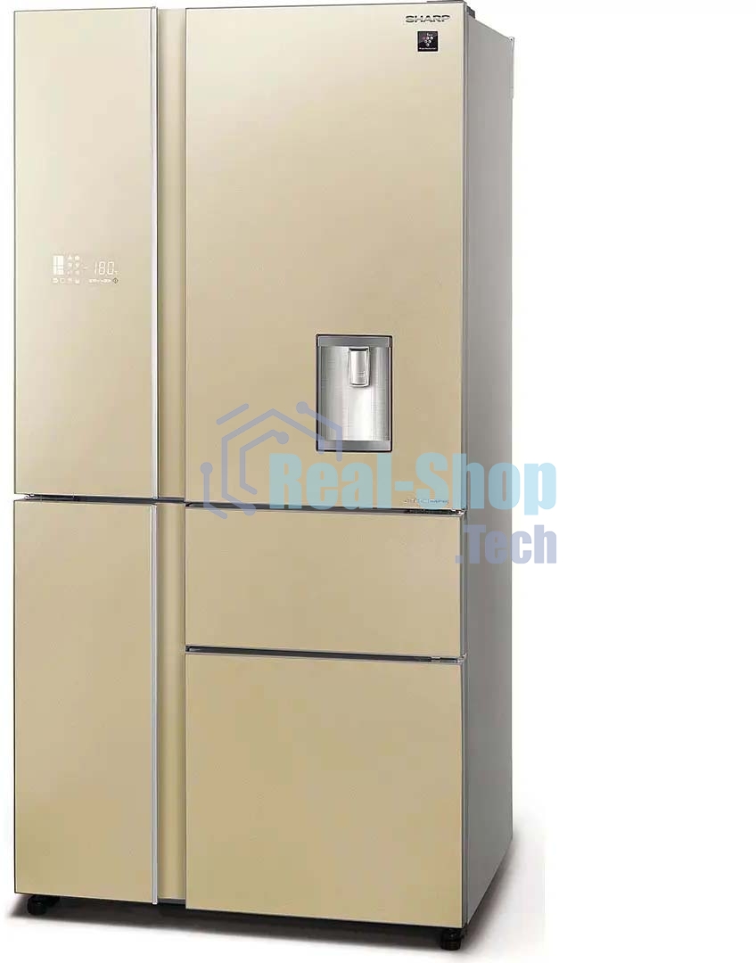 Холодильник Sharp SJWX99ACH бежевый четырехкамерный 423/227 л морозилка снизу